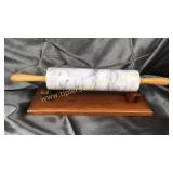 Marble? Rolling pin with rest