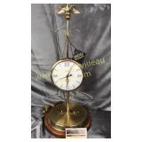 Vintage electric clock stand brass? 20in tall