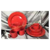12pcs red graniteware