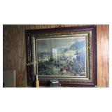 Large battle of queenston heights print ornate