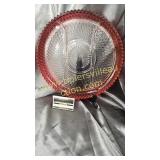 Cranberry to clear diamond point platter