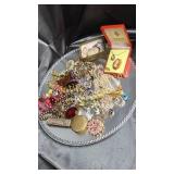 Cameo sets, brooches, hat pins, lighter and other