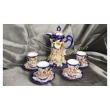 Blue geisha girl parasol pattern chocolate set