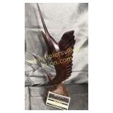 Wood carved marlin