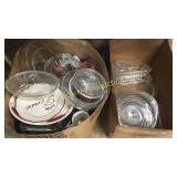 2 boxes of Pyrex lids and others