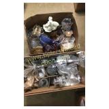 2 boxes of vintage stemware, glassware and more