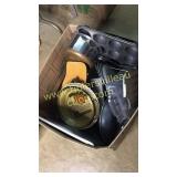 Box of pots, pans and bakeware