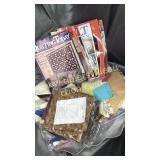 Vintage quilting magazines and quilting squares