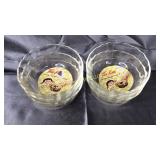 Set of 6 vintage fire king custard bowls with