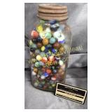 1/2 gal atlas jar of marbles