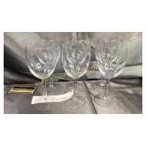 6 noritake midcentury starburst wine glasses