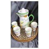 Adorable Vintage japan juice set on tray