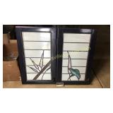 Leaded glass cabinet doors