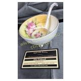 Small hand painted Nippon bowl with spoon