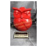 Kenyan kisii Stone owl statue