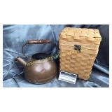 Copper kettle no lid and basket box