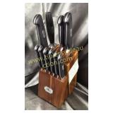 Paula Deen knife block with 10 knives missing 3