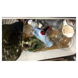 Box lot of misc platters, pitchers, bowls etc