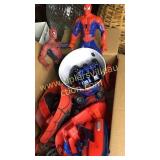 Box of Spider-Man toys