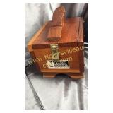 Esquire redwood shoe shine box and brushes and
