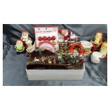 Box of vintage Santa