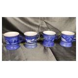 4 currier and Ives winter scene mugs