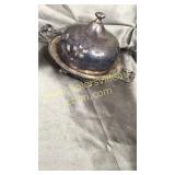 Silverplate butter dish