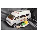 Vintage tonka rescue ambulance with action