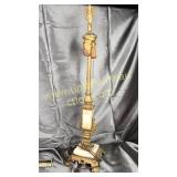 29in vintage iron and marble? Lamp heavy 2 lights