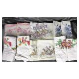 6 sets of vintage hand embroidered pillow cases