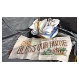 God bless our home cross stitch and various