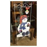 Metal art snowman