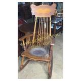 Antique oak rocking chair
