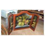 Painted fire screen