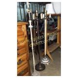 3 antique floor lamps