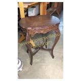 Antique carved side table 22x16x28h
