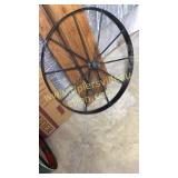 Black iron wagon wheel 30in