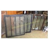 3 antique windows 28x31