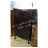 Mahogany music cabinet 25x46h unusual size