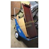 Lawn cart, step ladder, crate and creeper