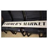 Metal farmers market sign 5ft