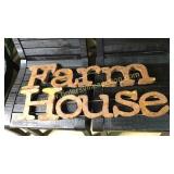 Metal farm house sign 2pc 30in