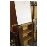 Dry erase board and pine shelf