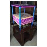 2 tables and wall art