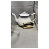 Small blue and white enamel ware teapot