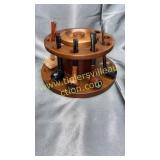 Wood pipe stand with humidor