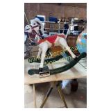 Decorative wood rocking horse