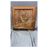 Vintage stamped leather eagle clock