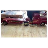 Buddy L extension ladder trailer fire truck