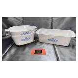 3pcs cornflower blue corningware
